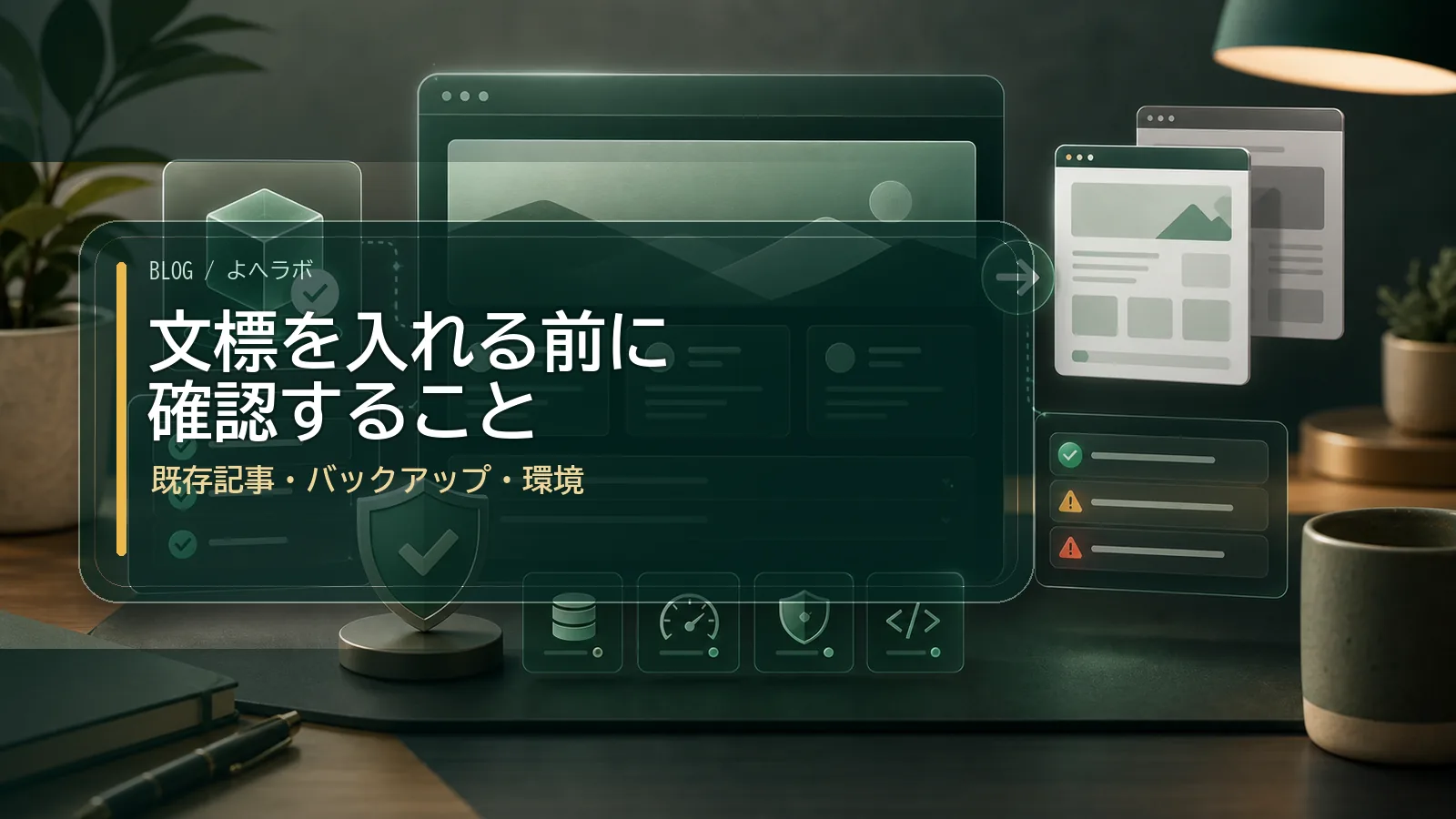 文標を入れる前に確認すること