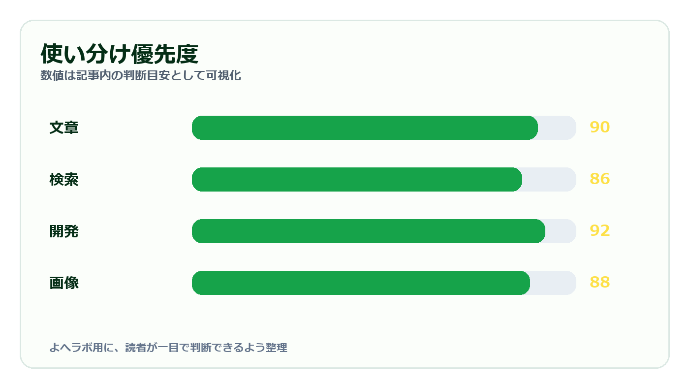 使い分け優先度